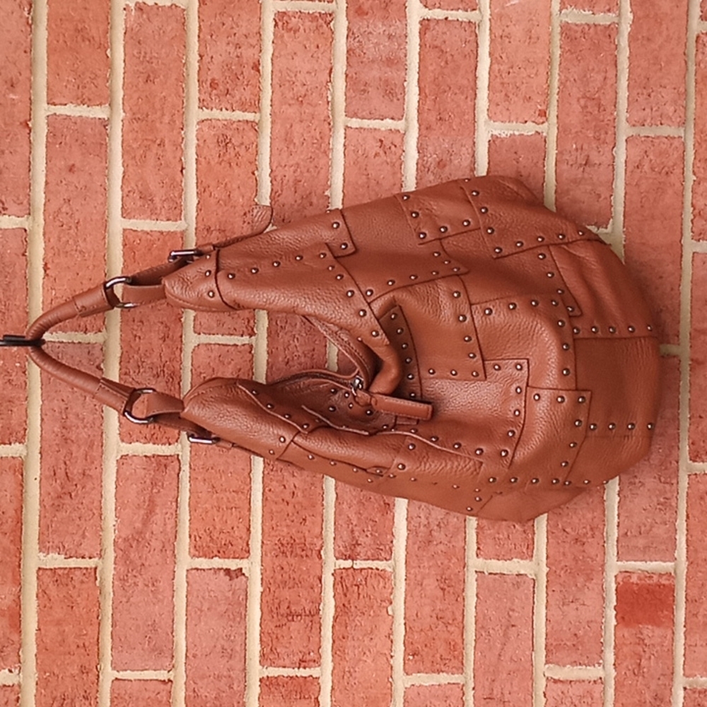 🔹️ KC~NY Large Leather Hobo